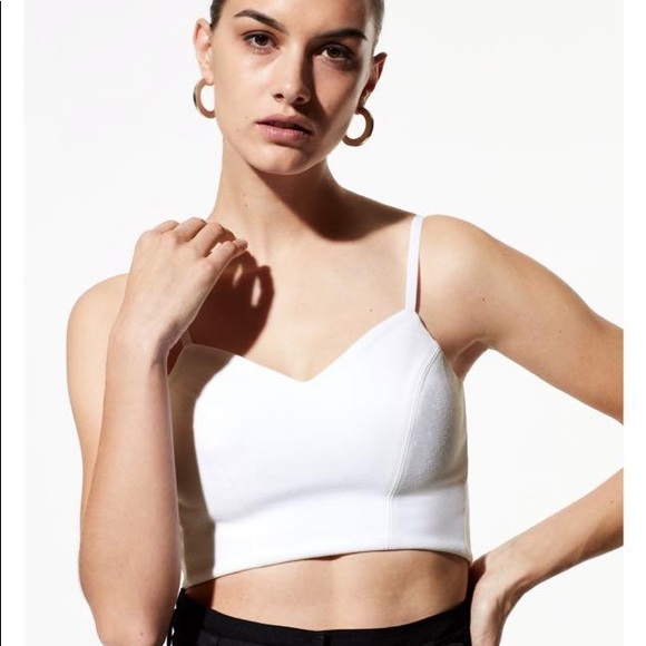 Aritzia Babaton Carson Bustier Crop Black Size Medium - Picture 5 of 5